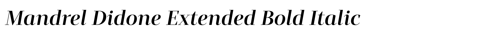 Mandrel Didone Extended Bold Italic image